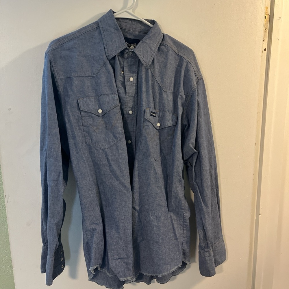 Vintage wrangler denim pearl snap